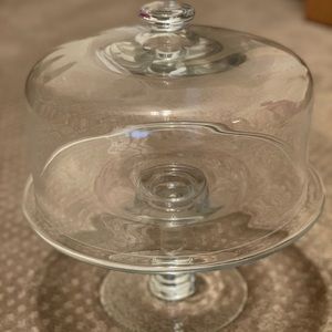 Pottery Barn Glass Cake Stand with Dome